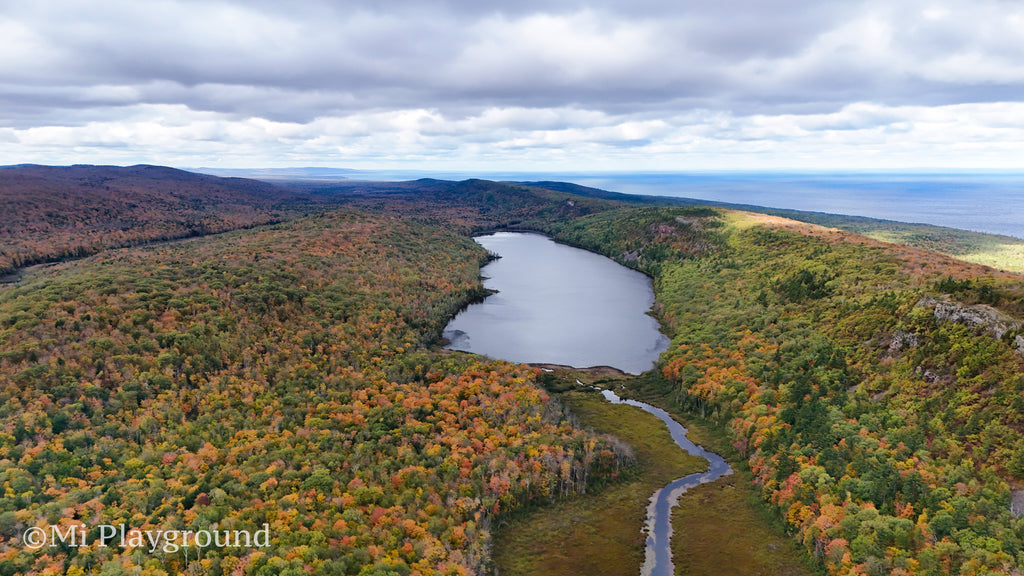 Lake of the Clouds Porcupine Mountains in Fall Color